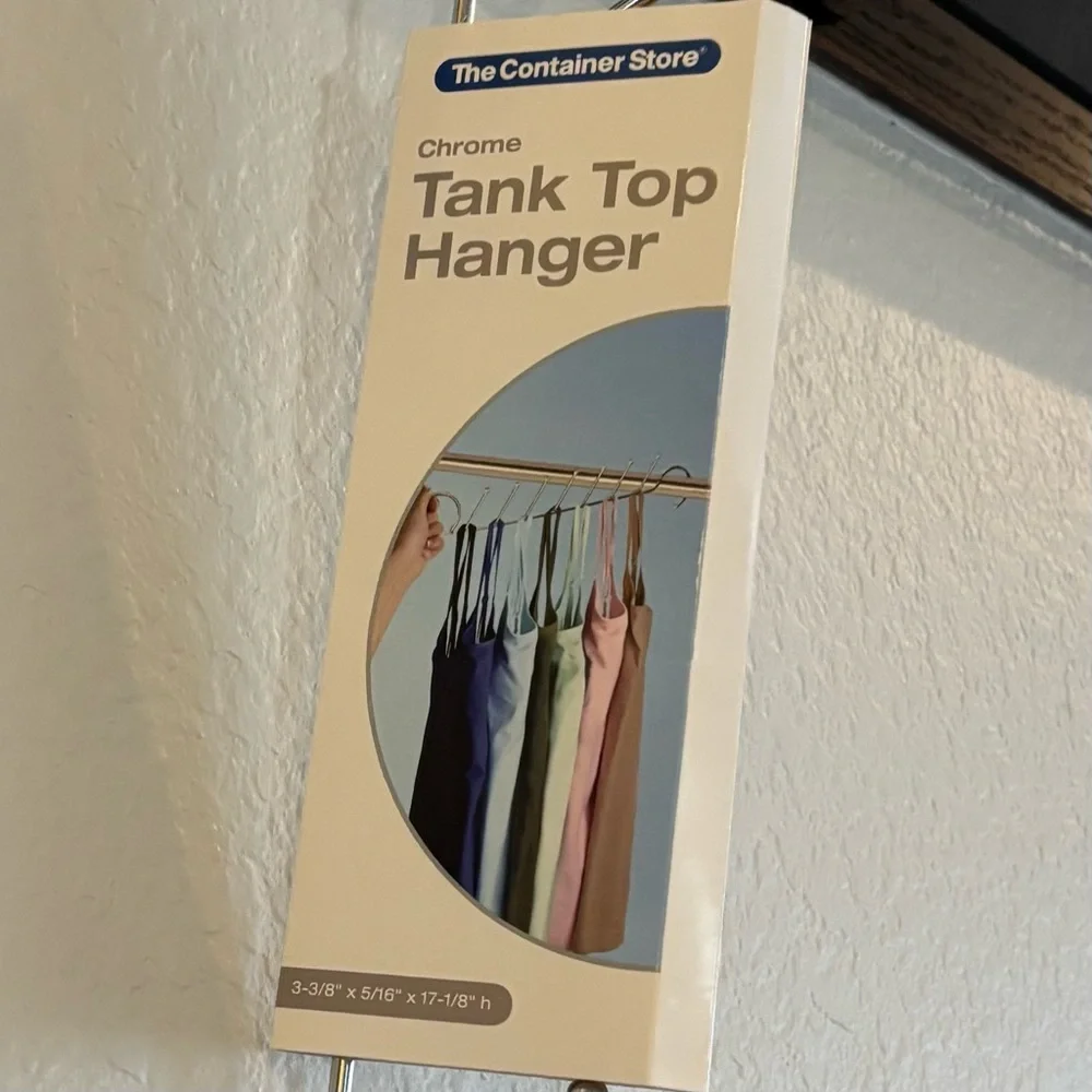 ❗️FINAL❗️NWT The Container Store Chrome Silver Multi-Tank Top Hanger
